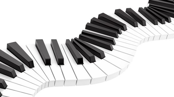 curvy πιάνο πληκτρολόγιο - Φωτογραφία, εικόνα