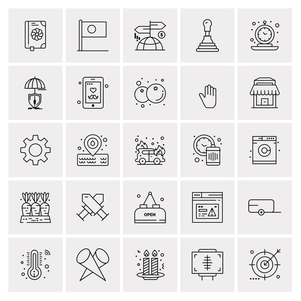 25 Universal Business Icons Vector. Creative Icon Illustration to use in web and Mobile Related project. - Vektori, kuva