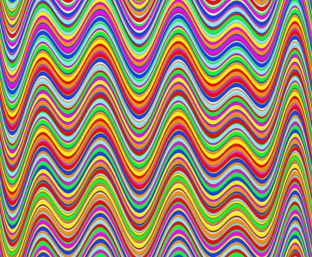 Colorful waves of all colors of rainbow. Color waves with LGBT symbols - Photo, Image