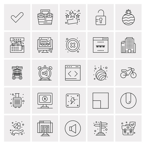 Set of 25 Universal Business Icons Vector - Vektor, obrázek