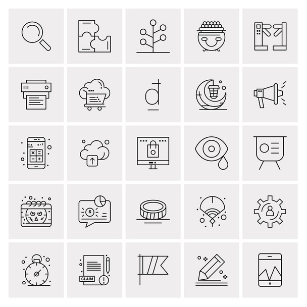 Set of 25 Universal Business Icons Vector - Вектор,изображение