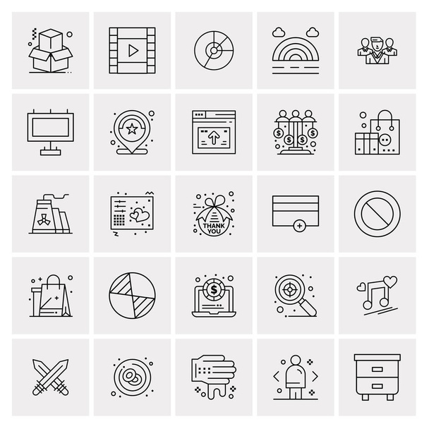 Set of 25 Universal Business Icons Vector - Vektori, kuva