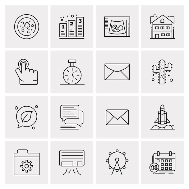 Set di 16 icone universali Business Vector
 - Vettoriali, immagini