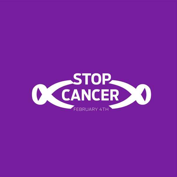 Światowy Dzień Raka, 4 lutego - Wektor, obraz