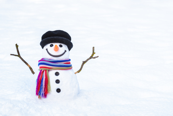 Boneco de neve engraçado com espaço de cópia para texto
 - Foto, Imagem
