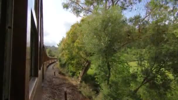 Old vintage train goes from Palma de Majorca to Soller village in Majorca island - Footage, Video