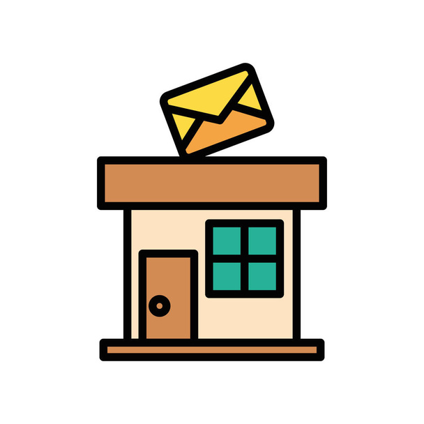 будівельний офіс значок поштової служби
 - Вектор, зображення