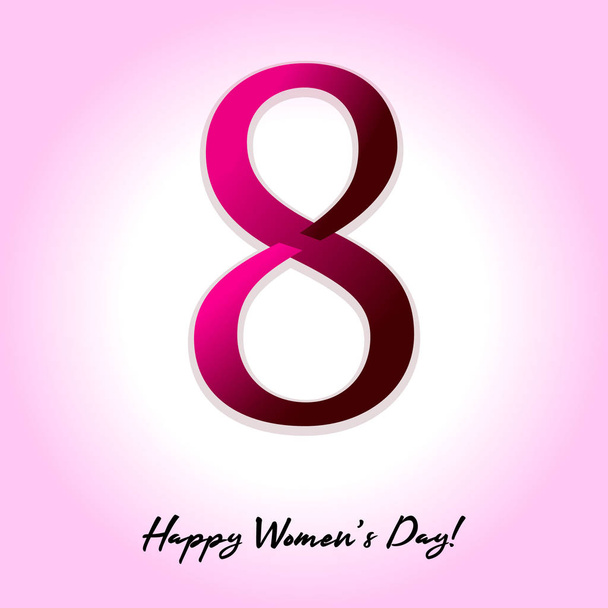 Happy Women`s Day greeting card - Vector, Image