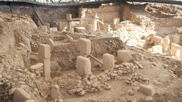 Ancient Site of Gobekli Tepe in SanliUrfa, Turkey (Gbeklitepe The Oldest Temple of the World). Gobekli Tepe is a UNESCO World Heritage site. - Footage, Video