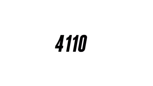 白を背景にしたアニメーションカウンター0-10000黒ジャンプシンボル。フラットデザインの数字から1万ヒット。4kデジタルビデオ. - 映像、動画