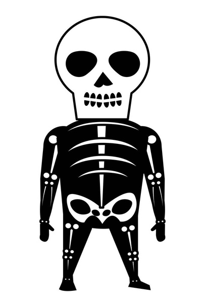 férfi halloween koponya jelmez - Vektor, kép