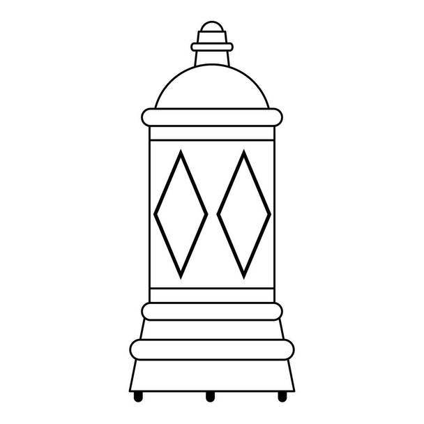 linterna decoración festival lámpara de dibujos animados en blanco y negro
 - Vector, imagen