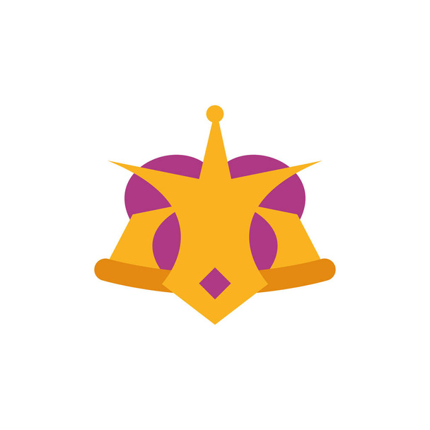 Isolated king purple and gold crown vector design - ベクター画像