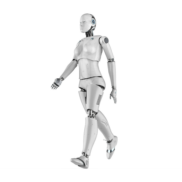 Cyborg femenino o paseo robot
 - Foto, Imagen