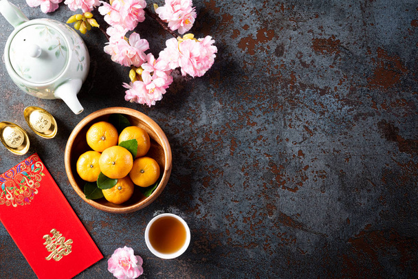 Decoraciones del festival de año nuevo chino pow o paquete rojo, naranja
  - Foto, imagen