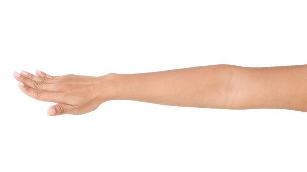 Žena asijské ruce gesta izolované přes bílé pozadí.  - Fotografie, Obrázek