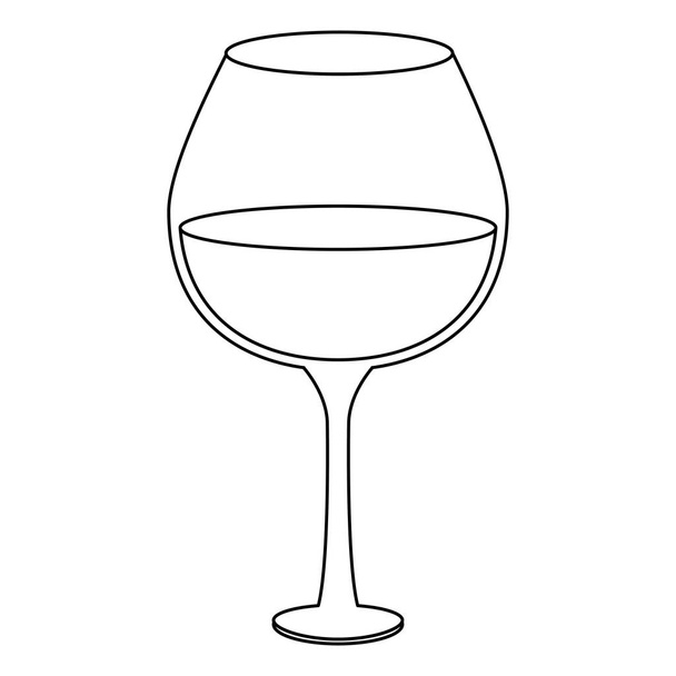 icona di vetro di vino design piatto
 - Vettoriali, immagini