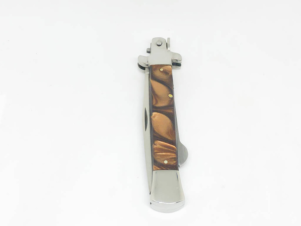 Pocket knife, various pocket knife and knife, white background. - Photo, Image