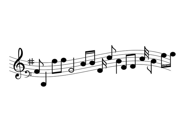 Personnel musical et notes illustration d'icône vectorielle
 - Vecteur, image