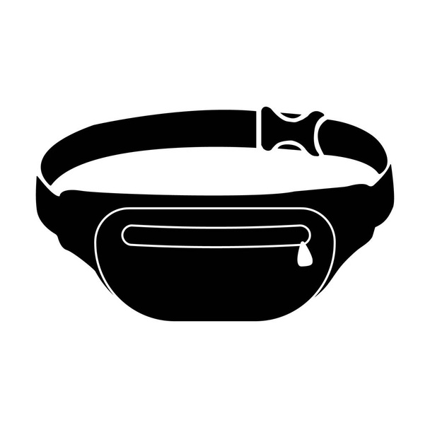 Icono de bolsa de cintura en blanco
 - Vector, imagen