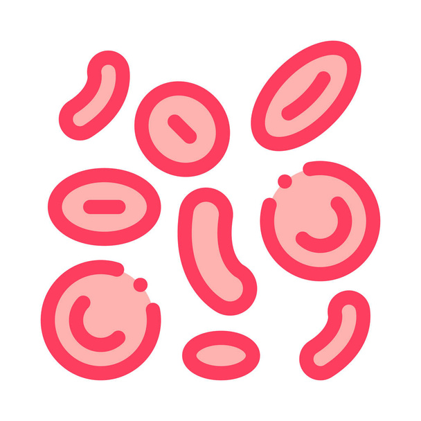 Ilustrace obrazce ikon erytrocytů v krvi - Vektor, obrázek