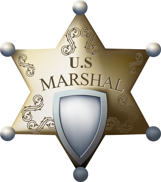 Marshal's badge - Vector, Image