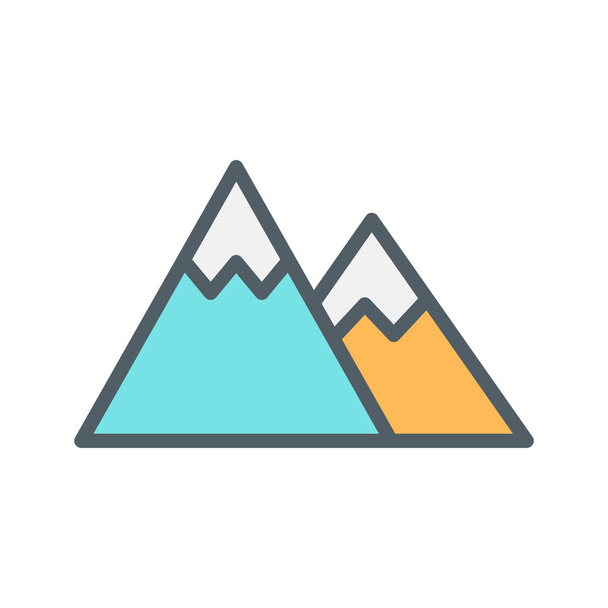  Mountain icon isolated on abstract background - ベクター画像