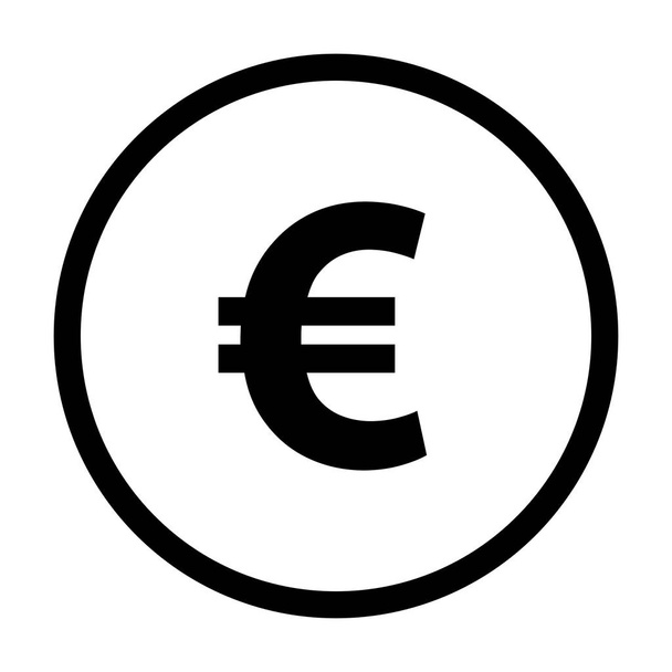 Euro és kör - Vektor, kép