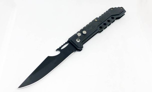 Automatické kapesní nůž čepel, bílé pozadí - Fotografie, Obrázek