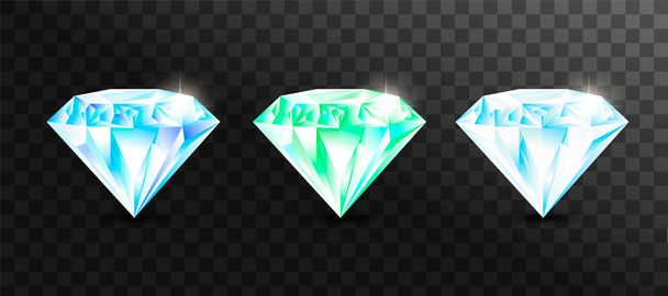 Set of  jewelry gems, stone for game.  - Vector, Image