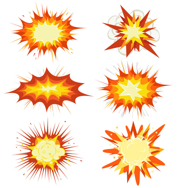 Explosión del cómic, bombas y explosivos
 - Vector, Imagen