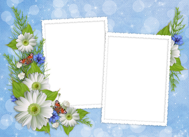 karta pro dovolenou s květinami - Fotografie, Obrázek