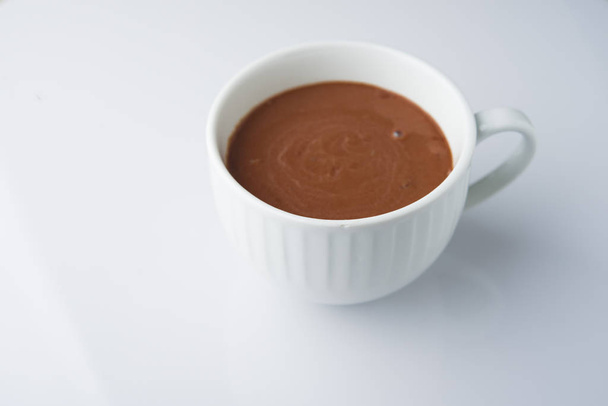 hot chocolate drink on white background - Fotó, kép