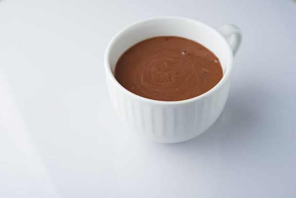 hot chocolate drink on white background - Фото, зображення