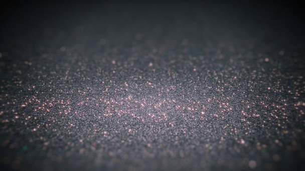 Rotating Silver Glitter Particles with Bokeh. Seamlessly looping animated background. - Filmati, video