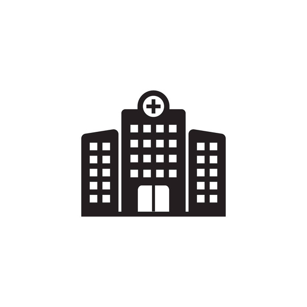 Icono del hospital, icono del vector del edificio del hospital aislado
 - Vector, Imagen