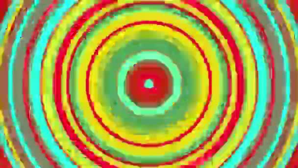 Bunter Kreis mit hypnotischer Spinnbewegung, computergeneriert. 3D-Darstellung des abstrakten Wirbelhintergrundes - Filmmaterial, Video