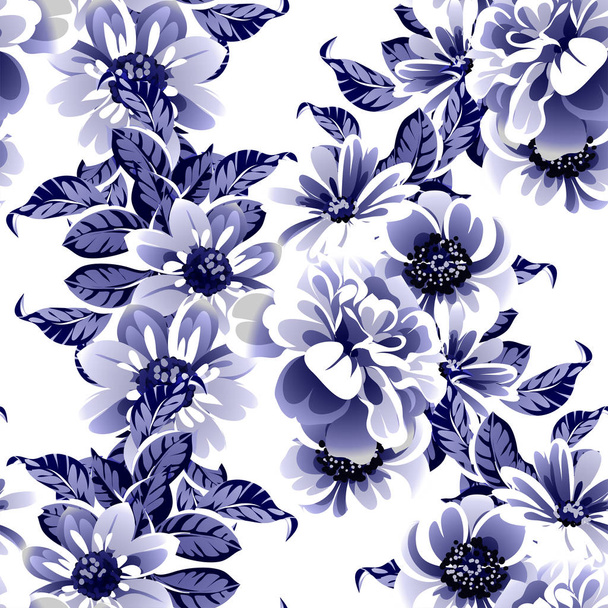 Amazing flowers blossom vector illustration - Διάνυσμα, εικόνα