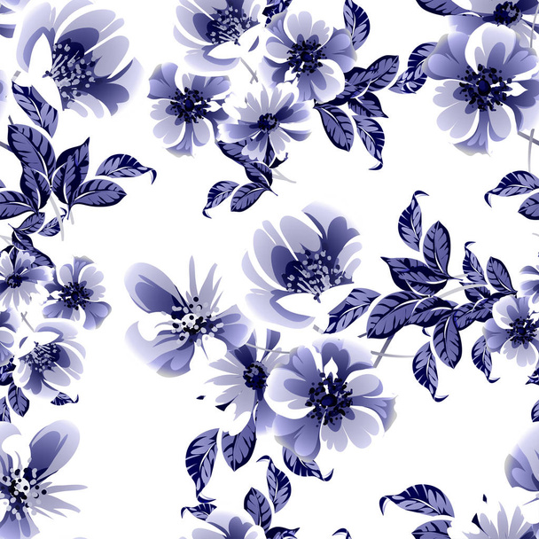 Amazing flowers blossom vector illustration - Vecteur, image