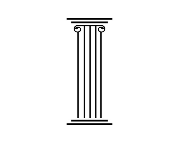Az Icon Vector Logo jogi iroda logó sablonjának pillére - Vektor, kép
