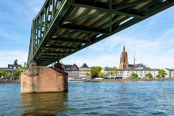 Bridge accross the Main River in Frankfurt - Photo, Image