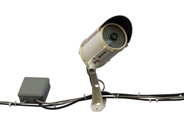 Bezpečnostní kamera izolovaná přes bílé pozadí - Fotografie, Obrázek