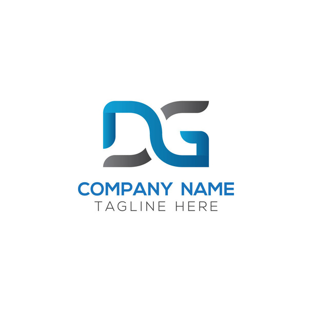 Logo inicial de la DG Letter con plantilla vectorial tipográfica creativa. Carta abstracta creativa DG Diseño de Logo
 - Vector, Imagen