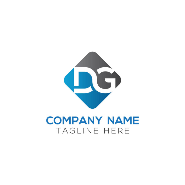 Початковий логотип літери DG з креативною типографією Векторний шаблон. Креативна абстрактна літера Дизайн логотипу DG
 - Вектор, зображення