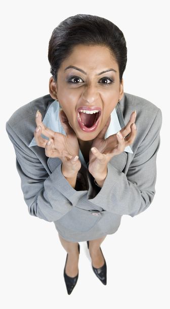 Femme d'affaires à la recherche en colère
 - Photo, image