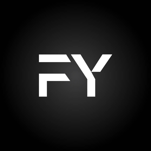 Initiële Fy Letter Linked Logo. Creative Letter Fy Modern Business Logo Vector Sjabloon. Fy Logo ontwerp - Vector, afbeelding