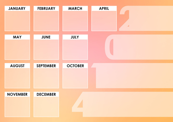 ημερολόγιο 2014 κενό με μαλακό υπόβαθρο - Φωτογραφία, εικόνα