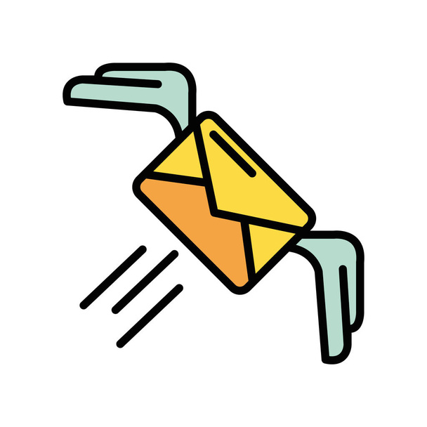 obálka s křídly létající poštovní služba - Vektor, obrázek