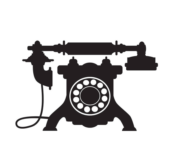 Retro telefon vintage régi technika - Vektor, kép