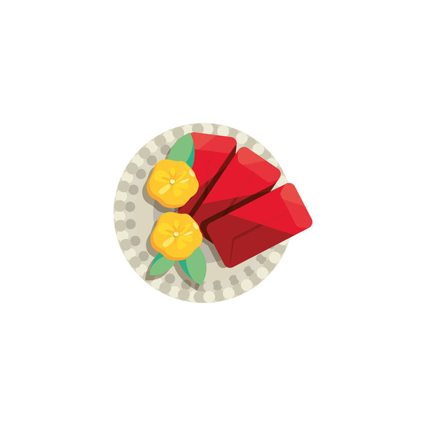 Μεμονωμένα κινέζικα τρόφιμα και κόκκινες κάρτες διανυσματικός σχεδιασμός - Διάνυσμα, εικόνα